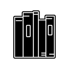 pile of books icon. Element of education for mobile concept and web apps icon. Glyph, flat icon for website design and development, app development