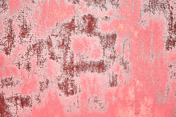 Old Distressed Brown Terracotta Copper Rusty Background with Rough Texture Multicolored Inclusions. Stained Gradient Coarse Grainy Surface. Wallpaper