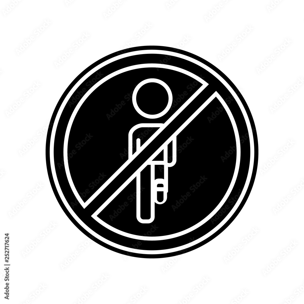 Aufkleber the mark is forbidden to be played icon. element of education for mobile concept and web apps icon. 