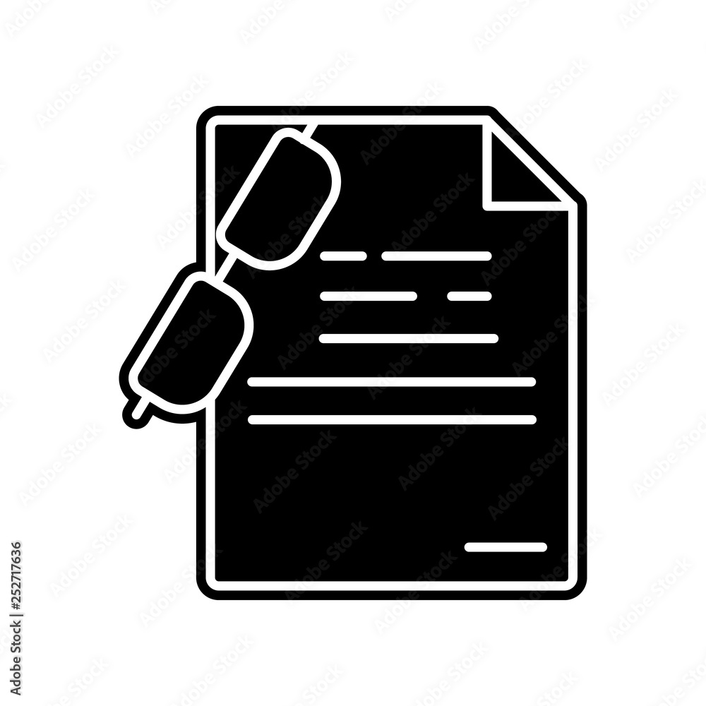 Poster glasses and paper icon. element of education for mobile concept and web apps icon. glyph, flat icon 