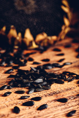 Dried sunflower and roasted seeds