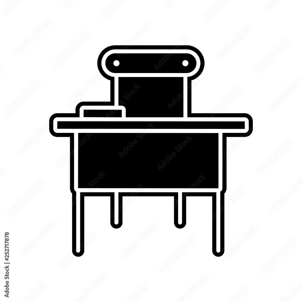 Poster school table icon. element of education for mobile concept and web apps icon. glyph, flat icon for w