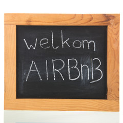 Obraz premium Dutch Airbnb on blackboard