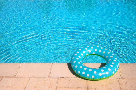 Pool With Inflatable Blue Ring