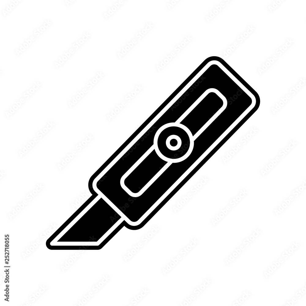 Poster paper cutter icon. element of education for mobile concept and web apps icon. glyph, flat icon for w