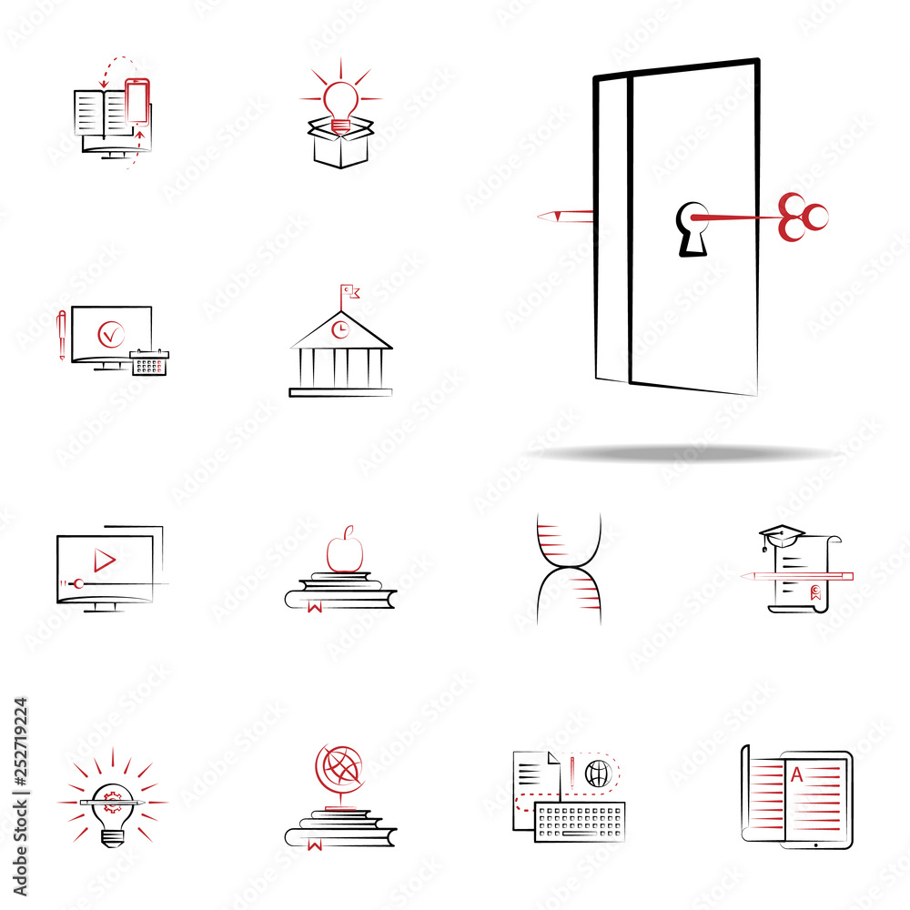 Aufkleber the way to knowledge icon. education icons universal set for web and mobile