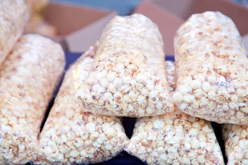 Bags of popcorn