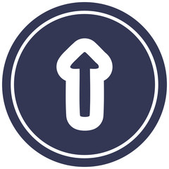 pointing arrow circular icon