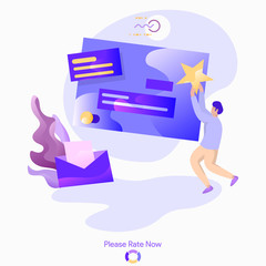 Vector illustration Please Rate Now