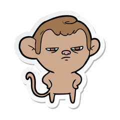 sticker of a cartoon monkey