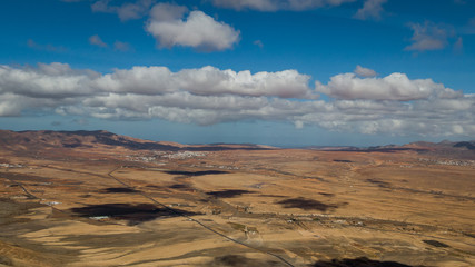 Spanish island landscape - Fuerteventura - Desert panorama