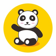 Cute baby panda vector 
