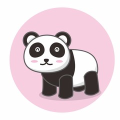 Cute baby panda vector 