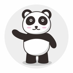 Cute baby panda vector 