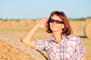 woman on the field