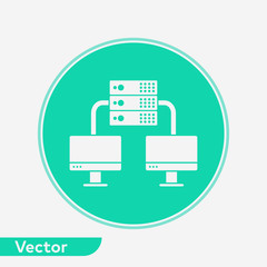 Server vector icon sign symbol