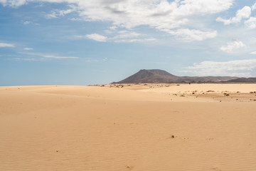 Fototapeta na wymiar Dunes in Spain, Fuerteventura- Aerial view