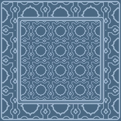 Fashion Design Print With Geometric Pattern. Vector Illustration. For Modern Interior Design, Fashion Textile Print, Wallpaper. Pastel blue color
