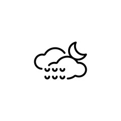 rainy in the night icon