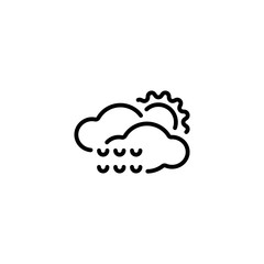 rainy in the day icon