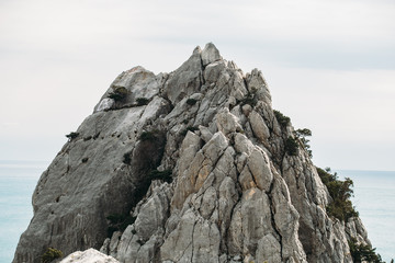 Top of mountain or rock cliff, beauty of nature concept
