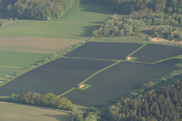 Solar-Feld in Bayern von oben