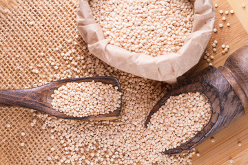 Quinoa seeds in bowl