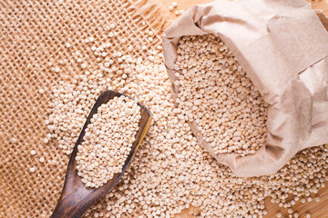 Quinoa seeds in bowl