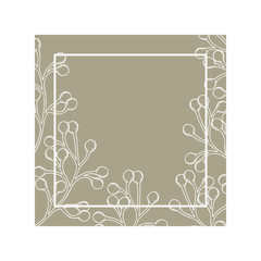 pattern flowers and leafs isolated icon