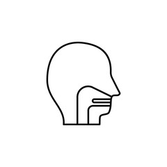 throat, disease, medical icon. Element of disease icon. Thin line icon for website design and development, app development. Premium icon