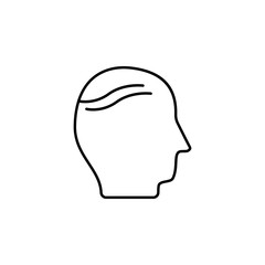 baldness, disease, head icon. Element of disease icon. Thin line icon for website design and development, app development. Premium icon