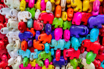 colorful elephant beads as home decoration