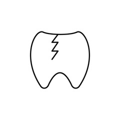 tooth, disease, medical icon. Element of disease icon. Thin line icon for website design and development, app development. Premium icon