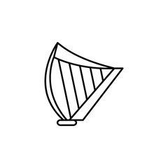 harp, Ireland, music icon. Element of Ireland culture icon. Thin line icon for website design and development, app development. Premium icon