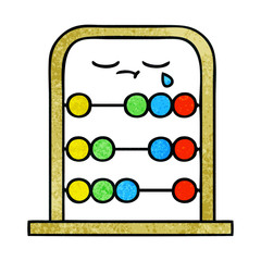 retro grunge texture cartoon abacus