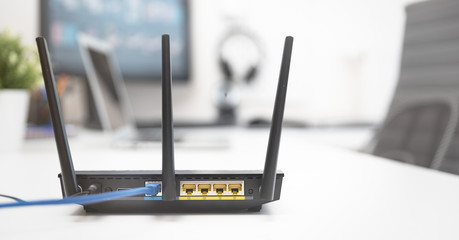 Modern dual band wireless router