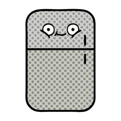 comic book style cartoon fridge freezer