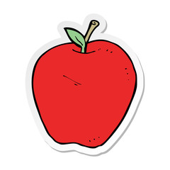 sticker of a cartoon apple