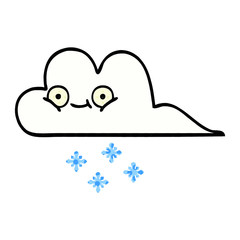 comic book style cartoon snow cloud