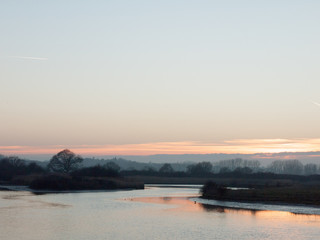 Fototapeta premium Beautiful countryside Dedham water scene outside nature landscape space