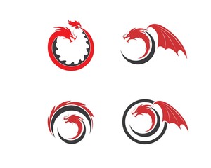 Dragon logo template vecto