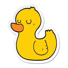 sticker of a cartoon duck