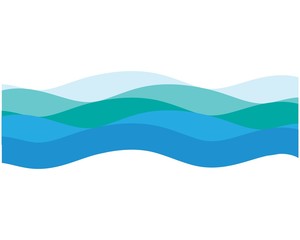 Water Wave symbol and icon Logo Template