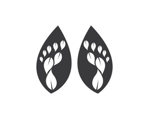 foot ilustration Logo vector for business massage,therapist