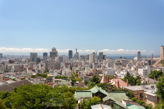 Downtown Kobe City from the Kitano District - Western Japan