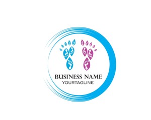 foot ilustration Logo vector for business massage,therapist design