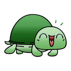 quirky gradient shaded cartoon turtle
