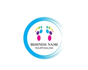 foot ilustration Logo vector for business massage,therapist design