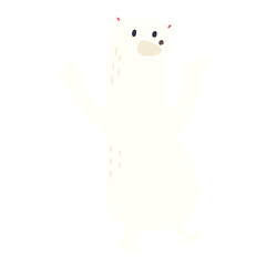 quirky hand drawn cartoon polar bear