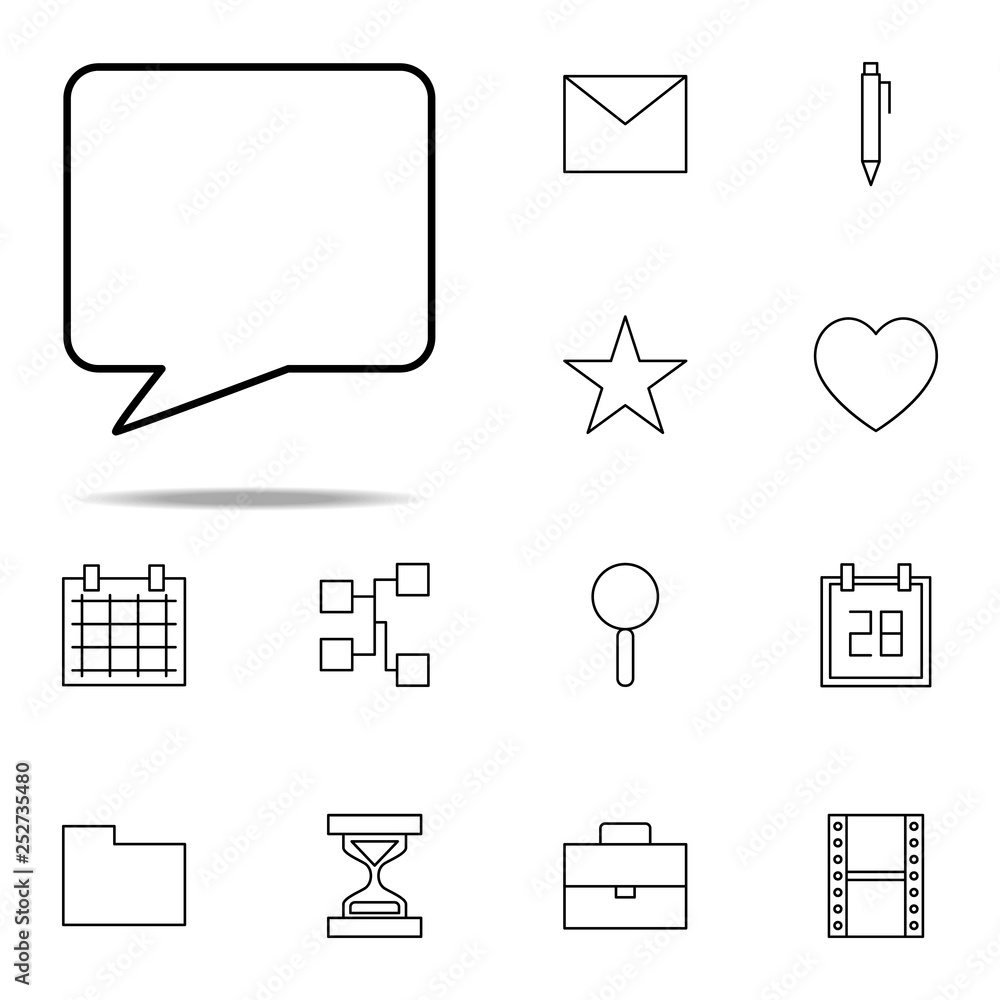 Poster comment icon. web icons universal set for web and mobile